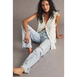 Free People Lasso Straight Leg Distressed Jeans